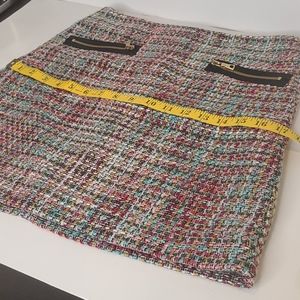  Loft Petite Zip Pocket Tweed Skirt